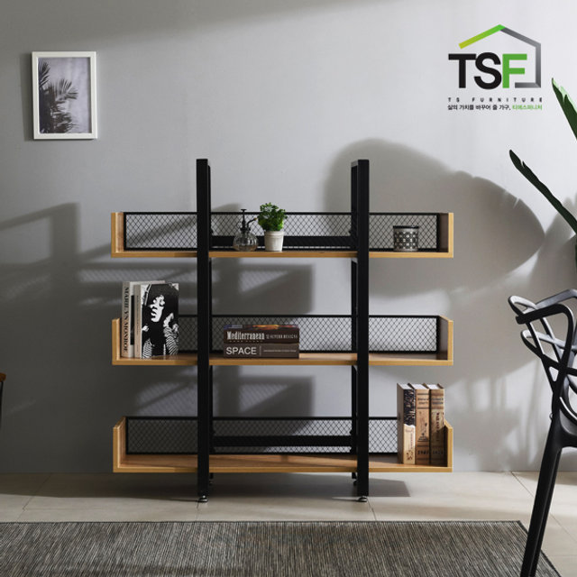 TS-15 가림막 철망책장 3단1200 철제 거실 철재 인테리어 수납 diy가구