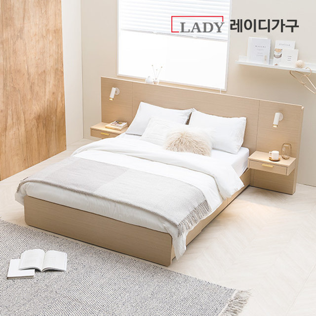 모노 수납 LED 호텔 침대_Q 프레임