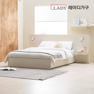 [착불] 모노 수납 LED 호텔침대_Q 60T 필로우탑