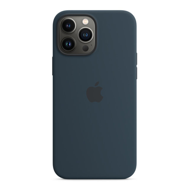 MagSafe형 아이폰13 프로맥스 실리콘케이스 어비스블루