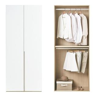 한샘 바이엘 글로시 옷장 90cm(높이216cm) 화이트 하이글로시 2단 행거형