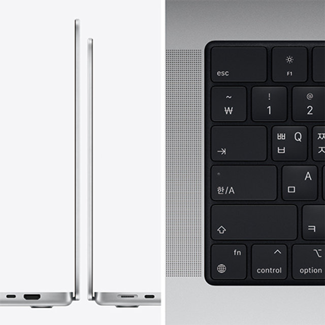 2021 맥북프로 16 M1 Pro, 10코어 CPU, 16코어 GPU, 16GB RAM, 1TB SSD - 실버 [MK1F3KH/A]