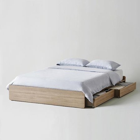 샘베딩 베이직 침대 Q,K 메이플 (하부서랍 포함)