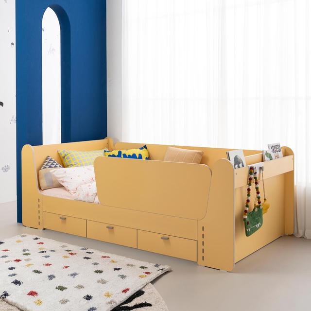 톨 키즈 서랍형 슈퍼싱글침대 프레임(양면가드형)