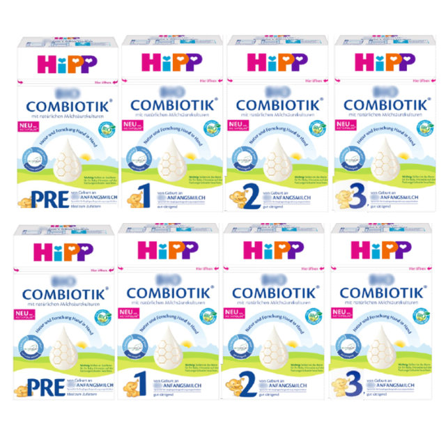 [해외직구] HiPP 힙 콤비오틱 분유 600g (PRE단계,1단계,2단계,2단계무전분,3단계,킨더밀쉬1단계,킨더밀쉬2단계) 6통/8통