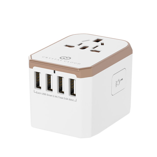 크리스탈클라우드 5포트 USB 5.6A 전세계 여행용 해외 멀티 플