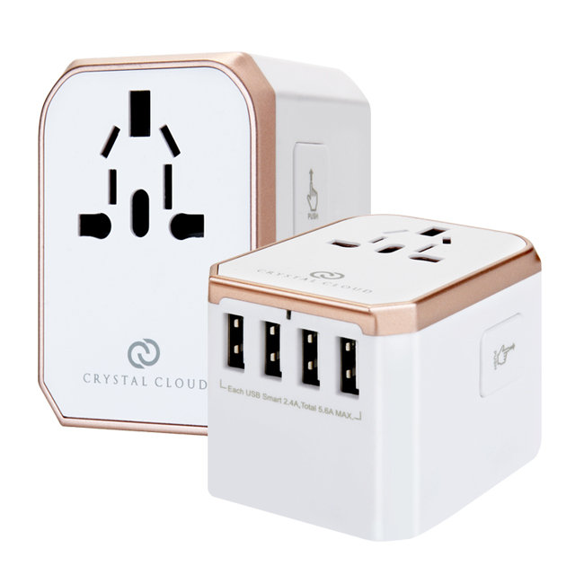 크리스탈클라우드 5포트 USB 5.6A 전세계 여행용 해외 멀티 플