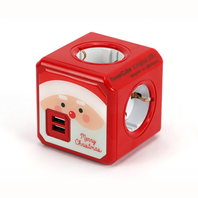 파워큐브 크리스마스 에디션 USB 멀티탭