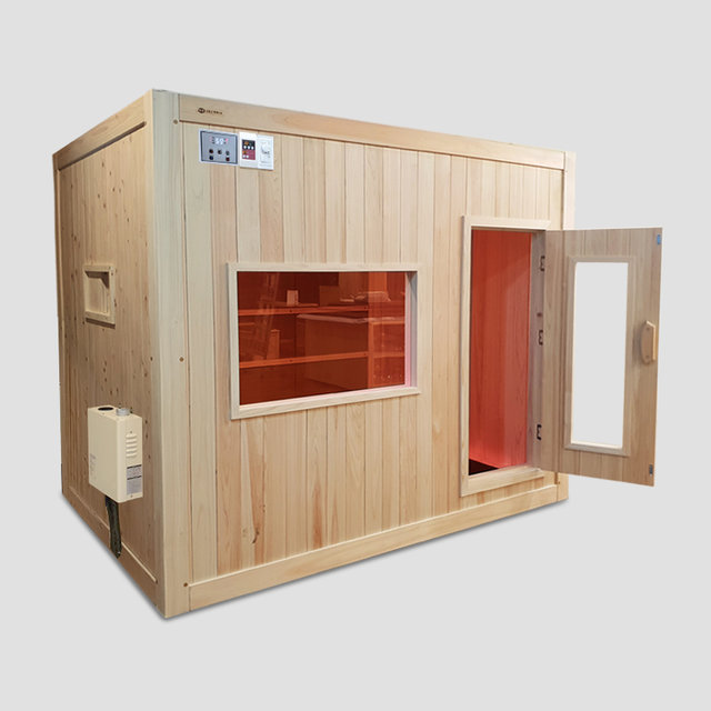 편백 양자히터 숯 건식 4인 온수 홈 사우나 / 온돌형 P960