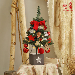 앳홈 레드펠트 크리스마스 미니트리 60cm (리모컨포함)