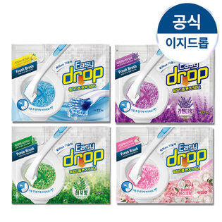 변기크리너 향 4종 리필 4팩(48개입/핸들미포함) 변기솔