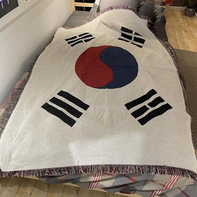 [해외직구] 태극기 태피스트리 블랭킷 소파커버 담요 130x160cm