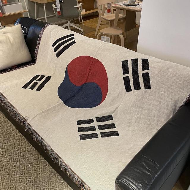 [해외직구] 태극기 태피스트리 블랭킷 소파커버 담요 130x160cm