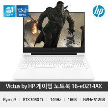 VICTUS 16-e0214AX 노트북 R5 5600H 16GB 512GB RTX3050 Win11 16inch(화이트)