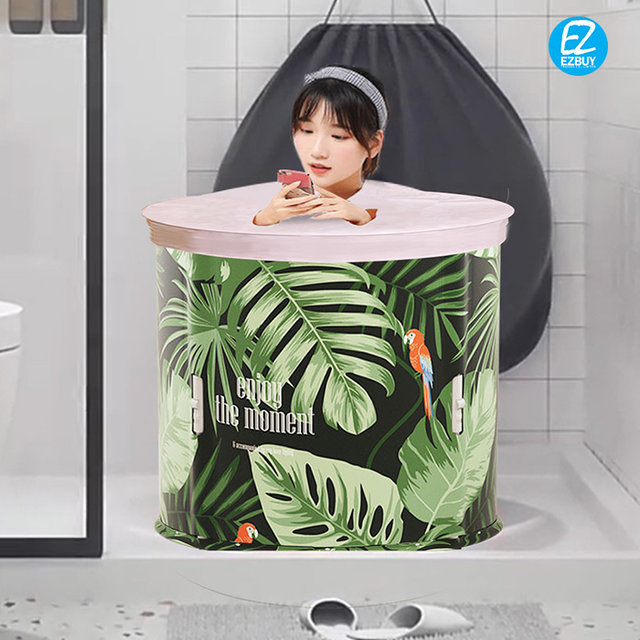 [해외직구] 1초 원터치 가정용 접이식 사우나 욕조