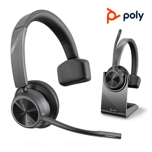 폴리 보이저 블루투스 헤드셋 [Voyager 4310 UC(차징스탠드)][재택근무/화상회의]