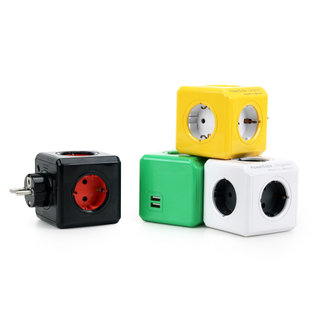 파워큐브 오리지널 올컬러 4구 USB 디자인 멀티탭 콘센트