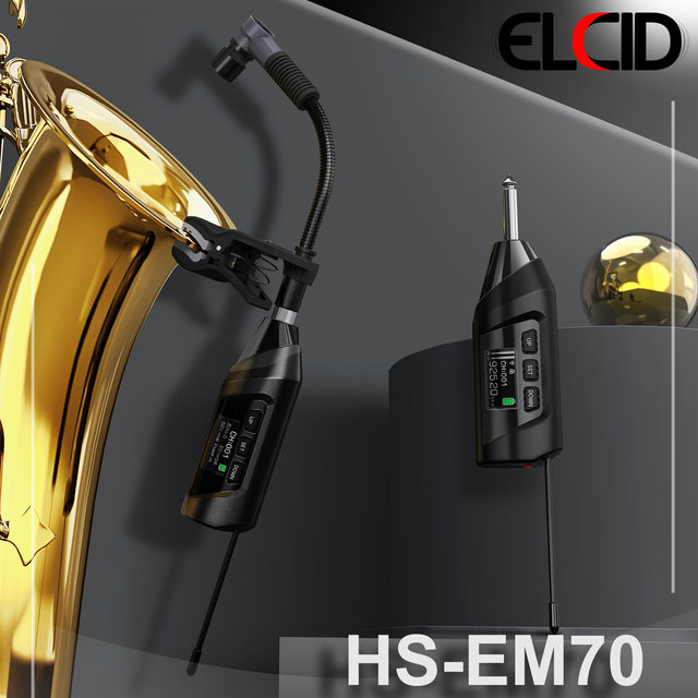 ELCID 전문가용 무선 에코기능 색소폰 마이크[HS-EM70