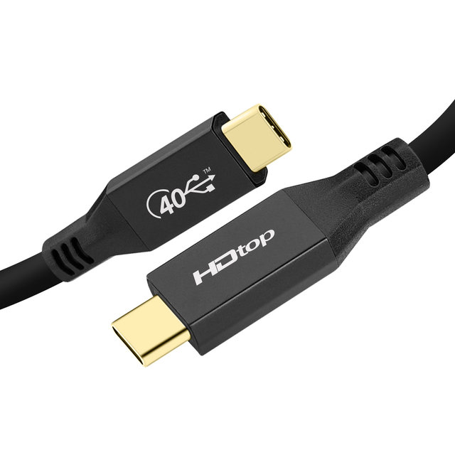 HDTOP USB4 C타입 썬더볼트3 40Gbps 5K 영상 케이블 0.8M HT-3C021