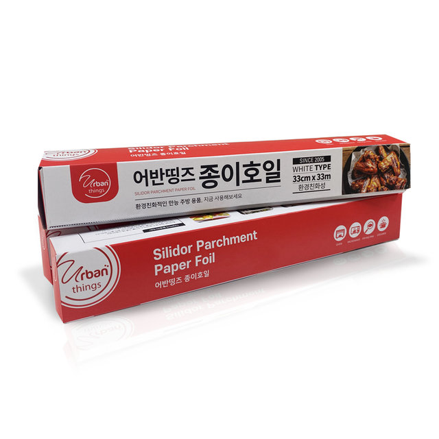어반띵즈 종이호일 33cm x 33m - 화이트, 롤타입, 대용량, 가정, 업소, 식당