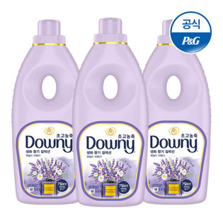 다우니 초고농축 섬유유연제 생화향기 라벤더 1L×3[D164*3]