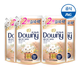 다우니 초고농축 섬유유연제 생화향기 코튼 1.6L×4[D178*4]