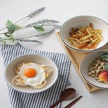 면기 식기 그릇 우동그릇 컬러 도자기식기 비빔밥그릇