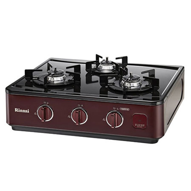 3구 가스레인지 RTR-W3001N [ LNG / 자동 화력조절 / 과열방지 센서 / 건전지 교체 알림 ]