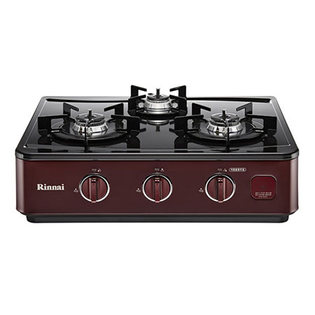 3구 가스레인지 RTR-W3001N [ LNG / 자동 화력조절 / 과열방지 센서 / 건전지 교체 알림 ]