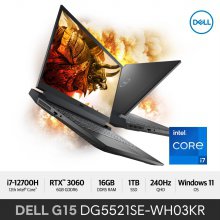 G15 5521SE WH03KR 게이밍 노트북 [i7-12700H/QHD/240Hz/400nit/16GB/1TB/RTX 3060]