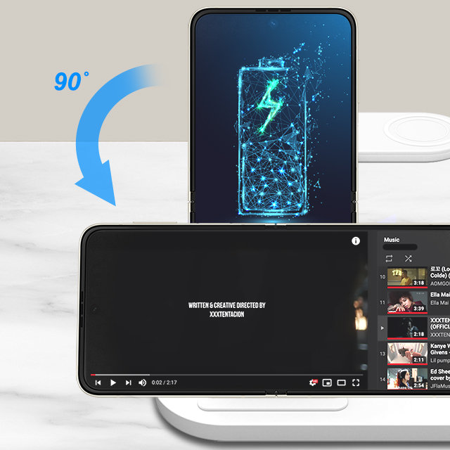 고부기 15w 4in1 갤럭시 고속 무선 충전기 멀티 거치대