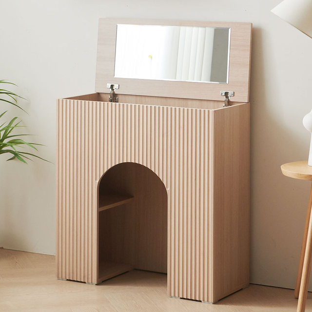 바닐라 콘솔 원룸 수납 슬림 접이식 화장대 800