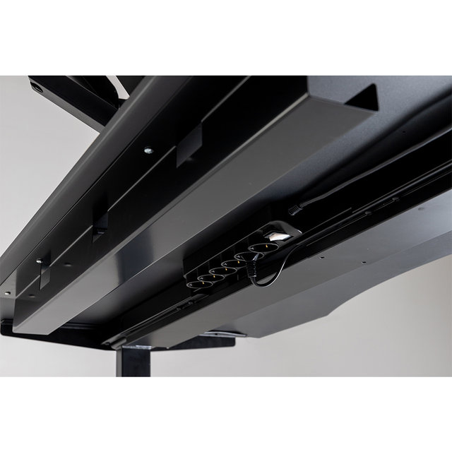 컴퓨터책상 거실 서재 1인용 게이밍 책상 블랙커브1800 (기사설치)