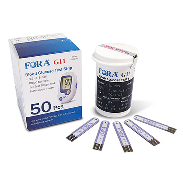 FORA 가정용 혈당계 TD-4230 전용 스트립 시험지 50매