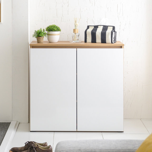 [특가] 디오 소형 신발장 800 현관 아파트 와이드 수납장 탕비실 사무실