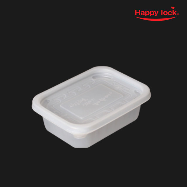 해피락 배달 포장 용기 도시락 떡볶이 사각반죽(300)-600set