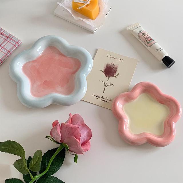 [해외직구] 하트 모양 케이크 디저트 플레이트 접시 15cm
