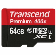 트랜센드 MicroSDXC Premium 400X 64GB 메모리카드