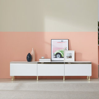 비니 1800 모듈 TV거실장 원룸 서랍 티비다이 낮은 선반 골드 장식장