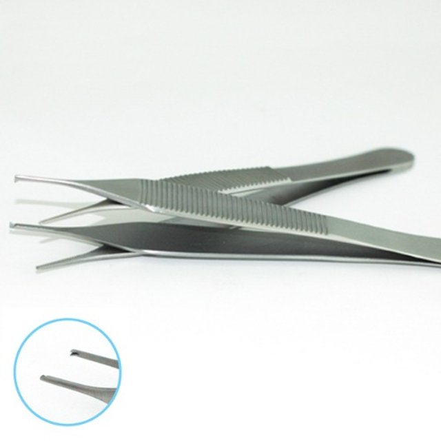 솔고 의료용 에디슨포셉 유구 01-1347 (12cm) 국내산 핀셋 집게