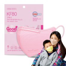 2D새부리형 KF80마스크 굿매너컬러 중형 핑크 50매