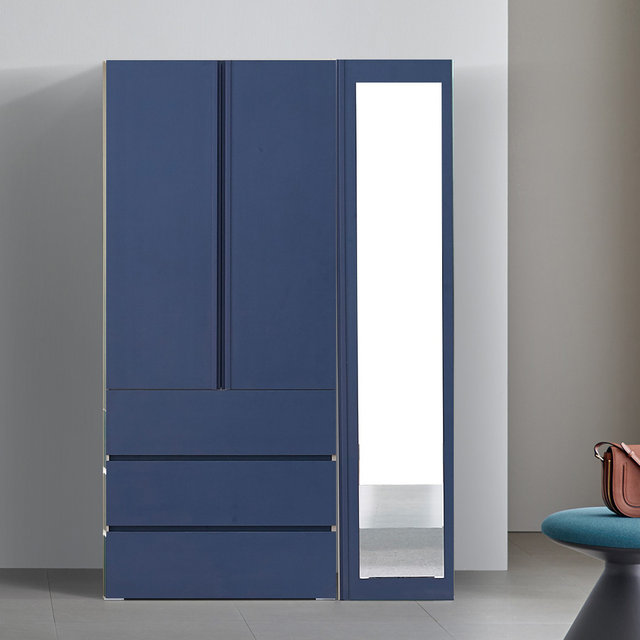 [비밀특가] 블랑쉬 1200 3단서랍 전신거울 옷장 장롱 시스템옷장