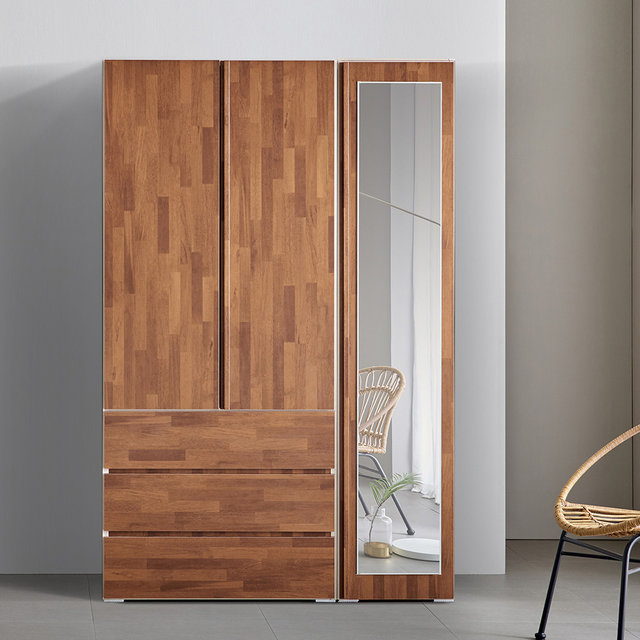 [비밀특가] 블랑쉬 1200 3단서랍 전신거울 옷장 장롱 시스템옷장