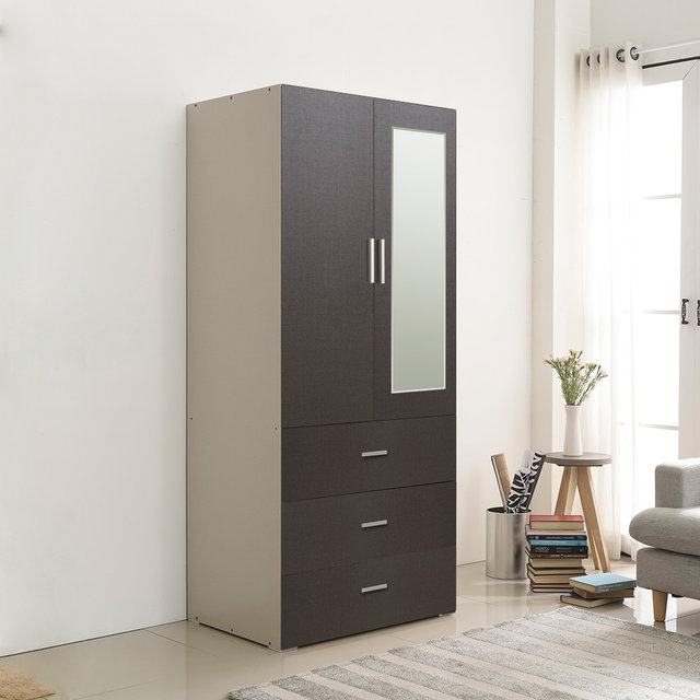 [비밀특가] 비트 거울도어 800 3단서랍 옷장 행거형