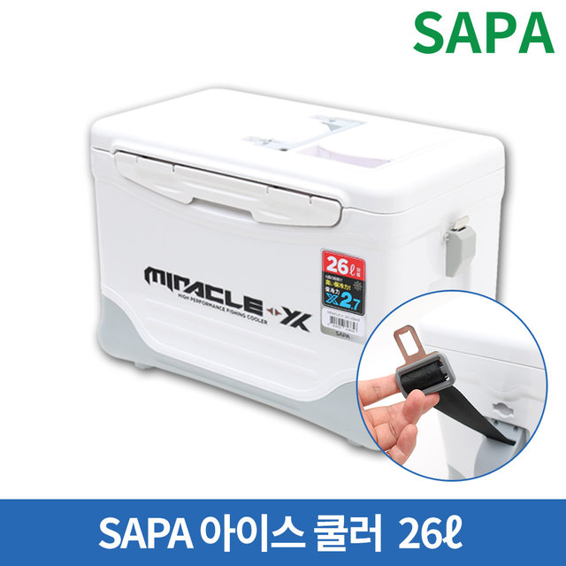 싸파 미라클X 아이스박스 26L SIC-026HE 쿨러 낚시 캠핑 레져