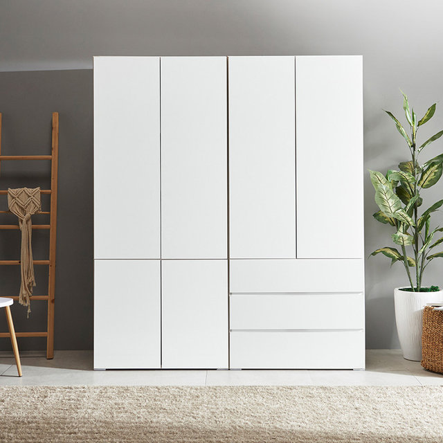 [비밀특가] 비쥬얼 터치 4도어 3단서랍 1600 이불 옷장