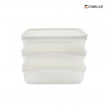 씨밀렉스 냉장고정리용기 납작소분용기 (600mlx3개) 보관용기
