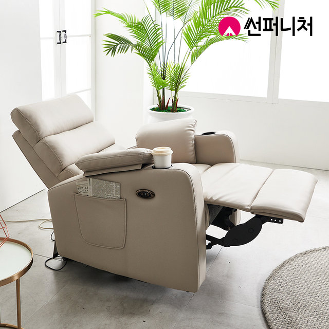 9180에어레더 전동 1인용 리클라이너 소파