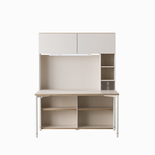 오브제 학생 1400 5단 책상세트 일반형 (삼성조명/도어)