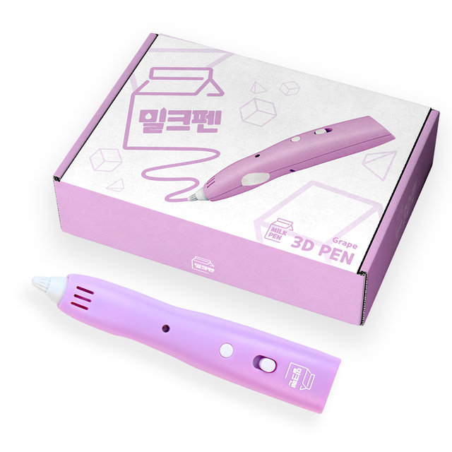 밀크펜 펜톡 저온 3D펜 패키지 포도맛 어린이용 쓰리디펜